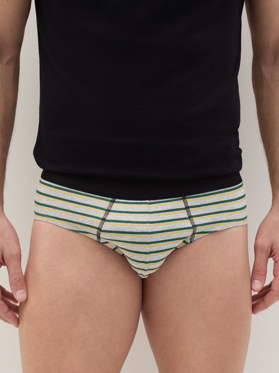 Patterned briefs in stretch cotton_1