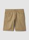 Beige pure cotton regular-fit shorts_4