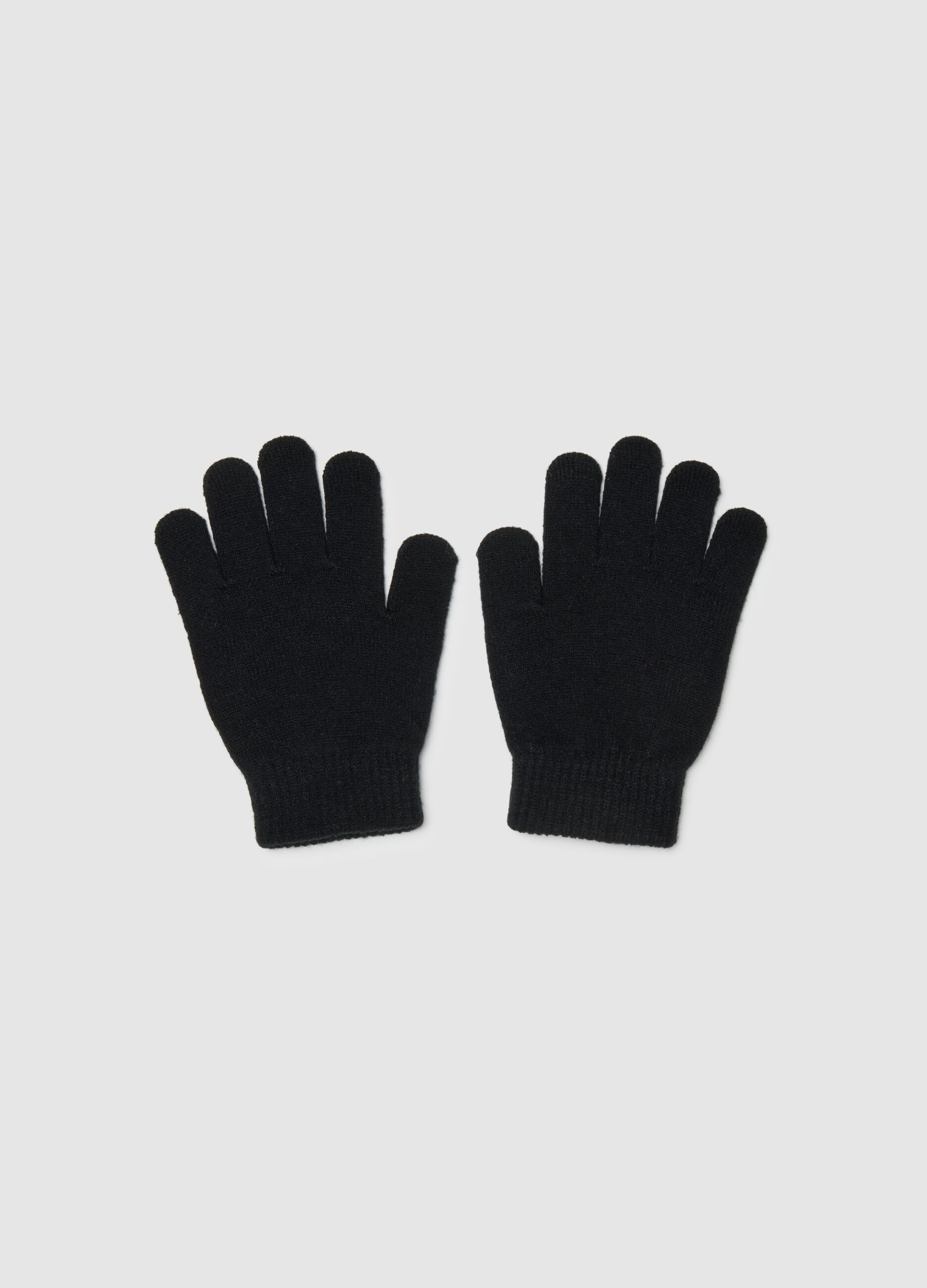 Black child gloves with Batman print