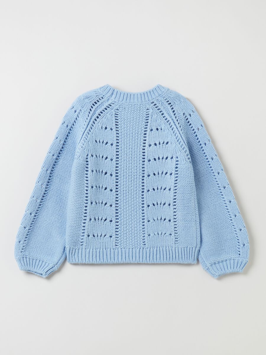 Pullover con trama traforata_1