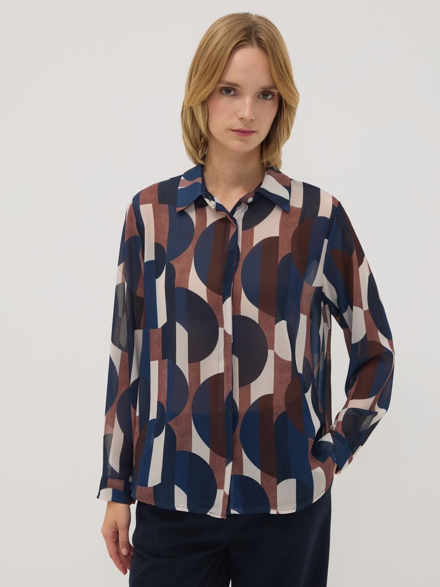 Multicolour patterned regular-fit shirt_1