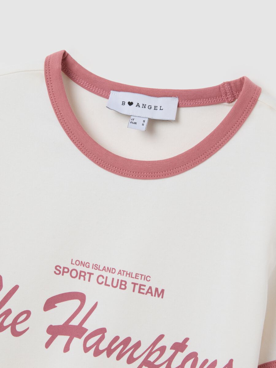 T-shirt in cotone elasticizzato bianca regular fit_5