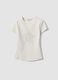 White fitted stretch-cotton T-shirt with rhinestone embellishment_4