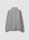 Grey cotton-blend sweatshirt with crew neck and zip, regular fit_6