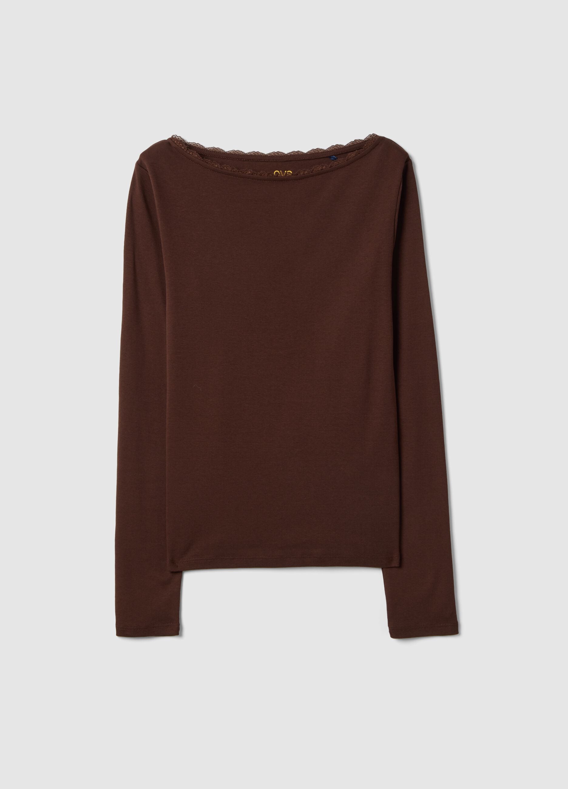 Brown pure cotton regular fit t-shirt