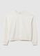 White cotton blend sweatshirt regular fit_4