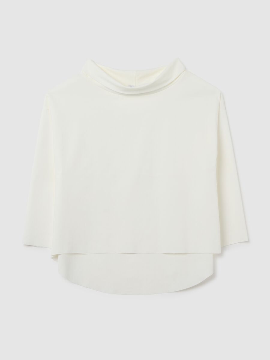 White stretch cotton regular fit jumper_4