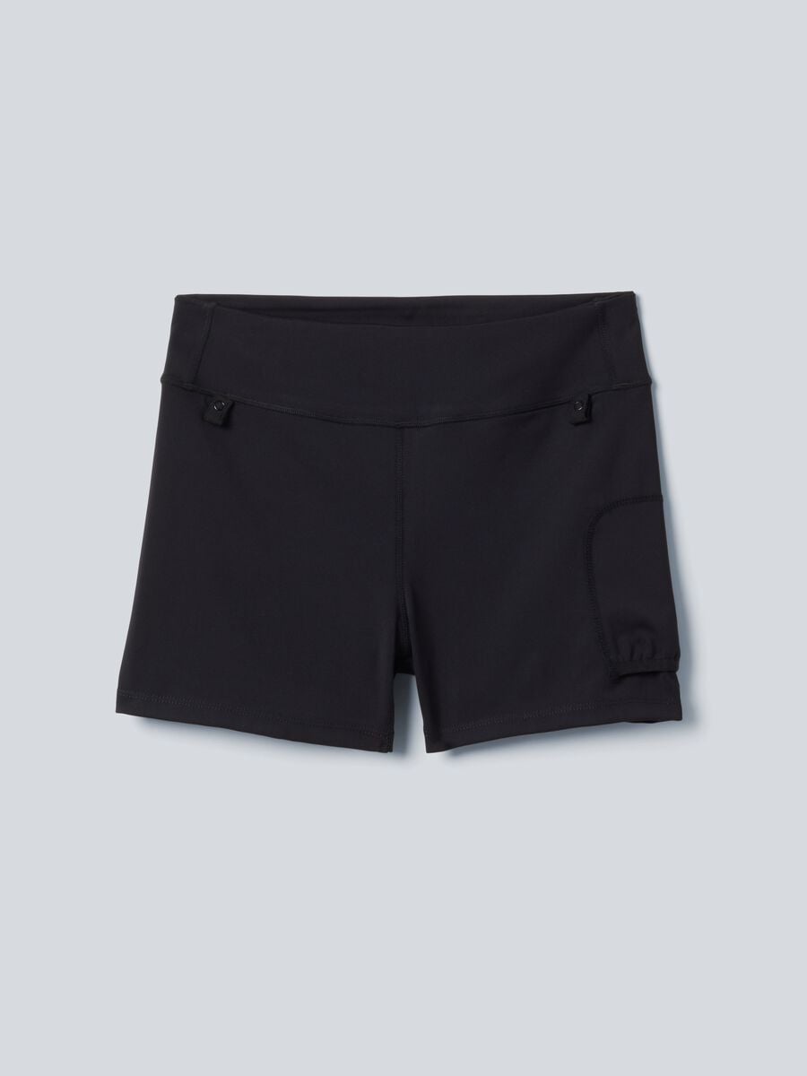 Shorts plissettati sportivi gialli in tessuto elasticizzato rimovibili ALTAVIA COURT_5