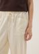 White viscose-linen blend trousers with drawstring, straight fit_3