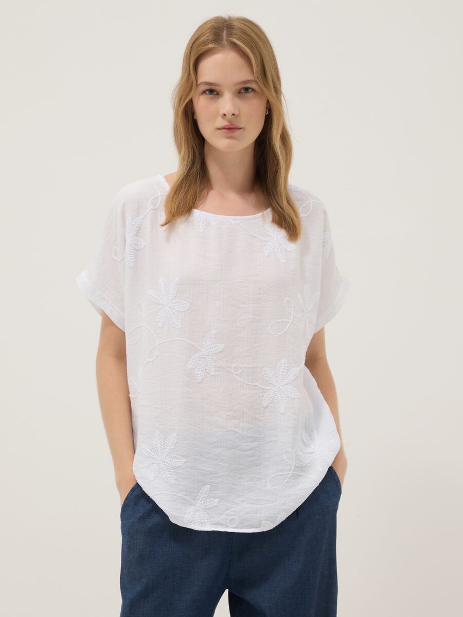 White viscose-blend blouse_1