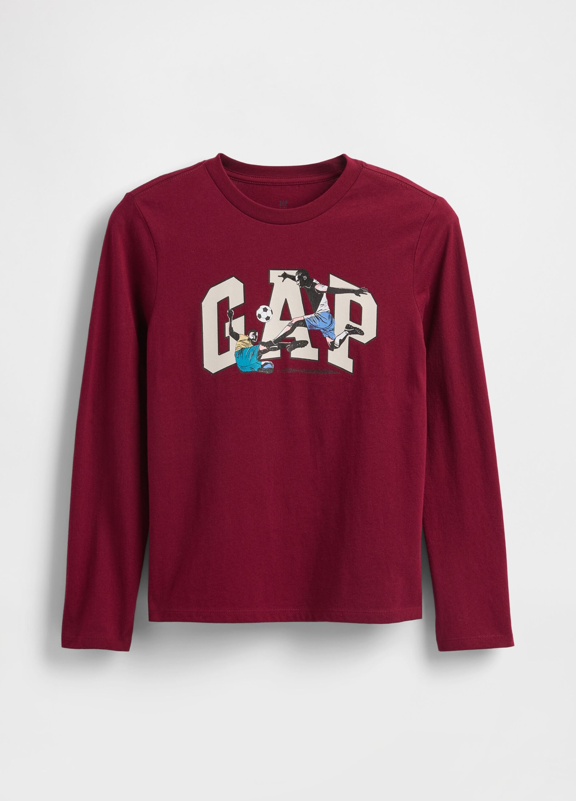 Red Long Sleeve Cotton T-Shirt