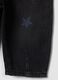 Black balloon-fit jeans in cotton and viscose blend with star print for baby girl_3