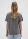 Grey pure cotton T-shirt regular fit with ruffle_2