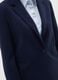 Blue Stretch Fabric Regular Fit Blazer_3