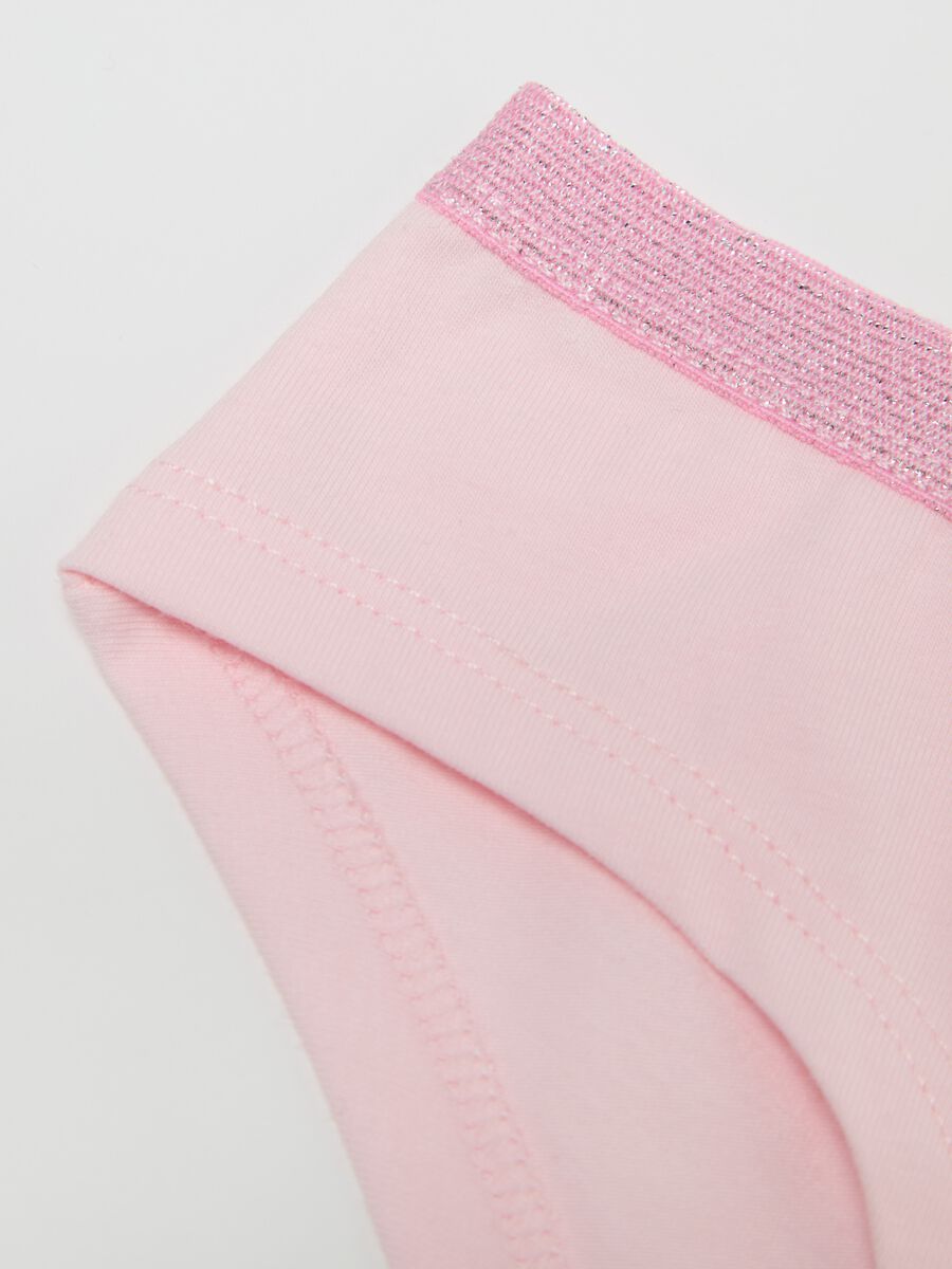 Stretch cotton knicker shorts with lurex and print_3