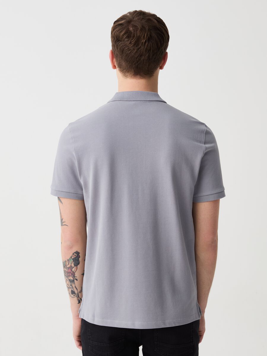 Organic cotton pique polo shirt_2