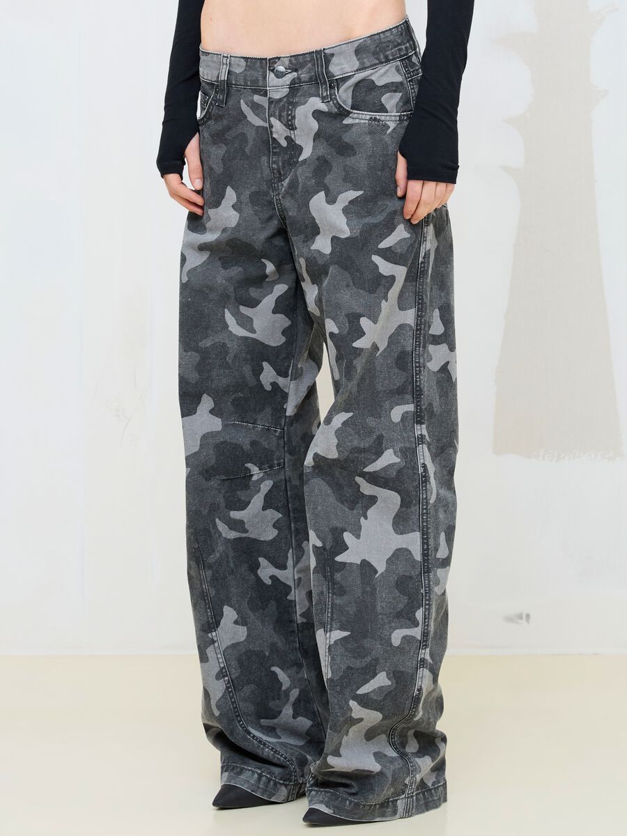 Wide Leg Denim Dark Camo_2