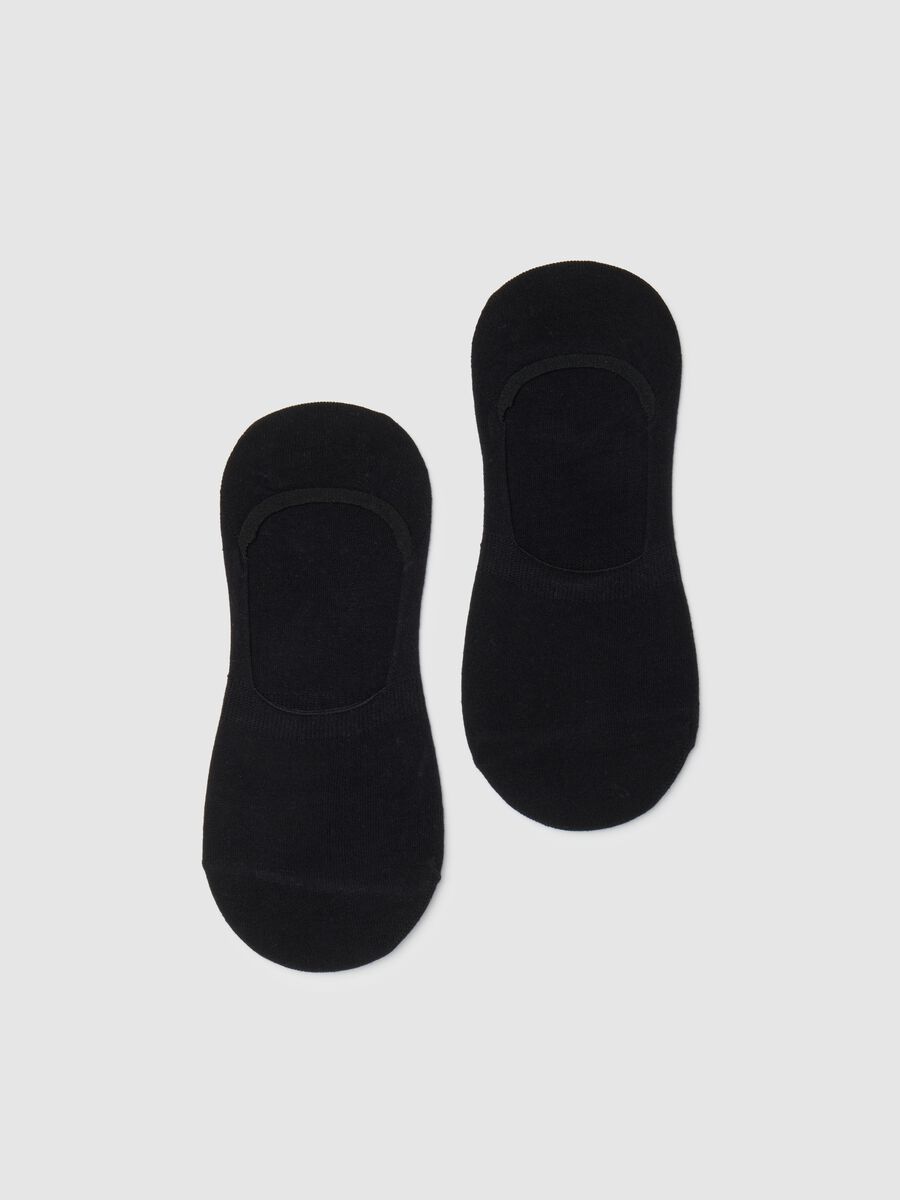 Women's black elasticated cotton socks set_0