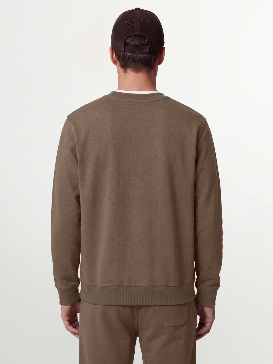 Grey crew-neck cotton-blend sweatshirt, regular fit_4