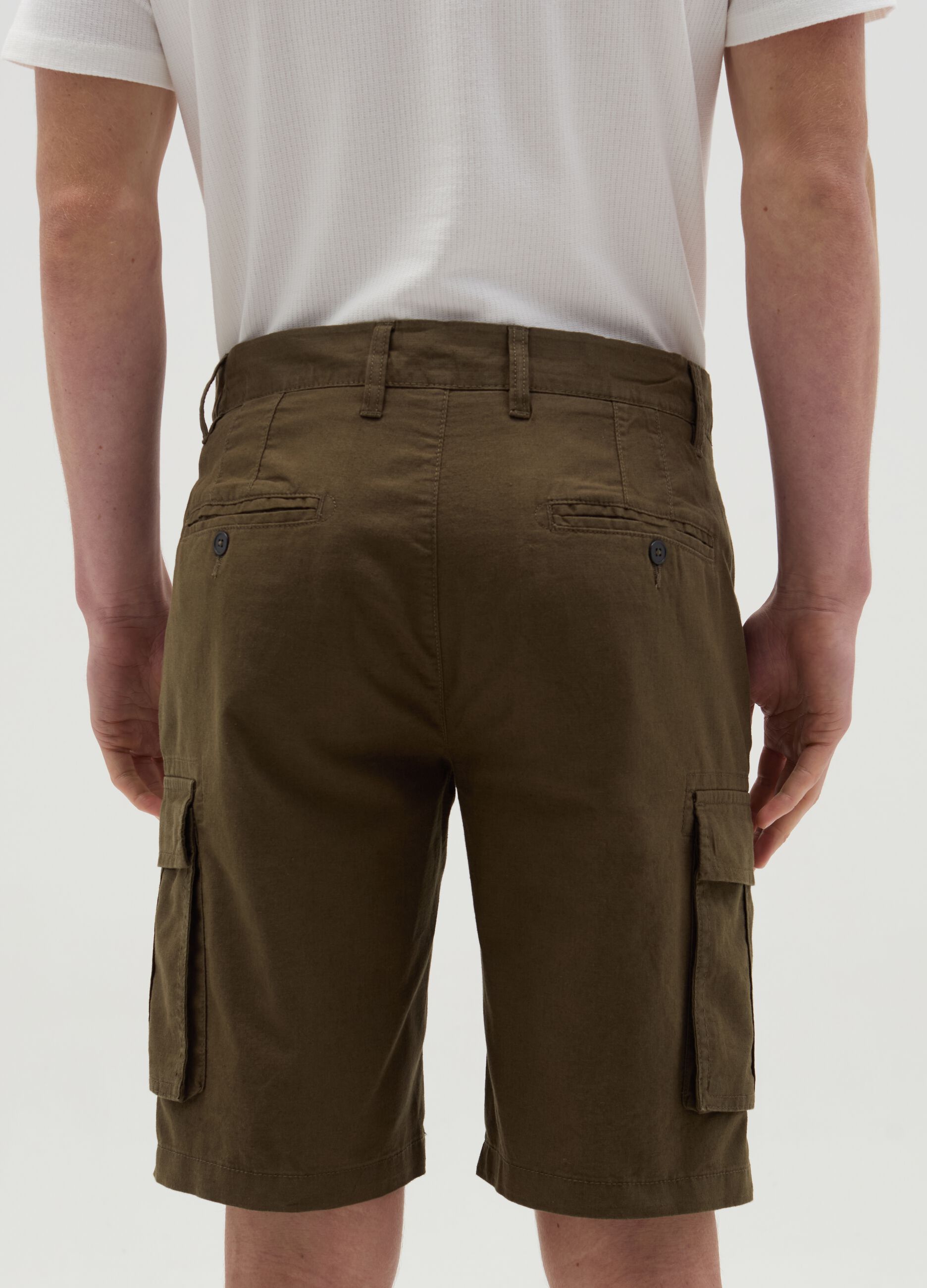Bermuda cargo in cotone stretch