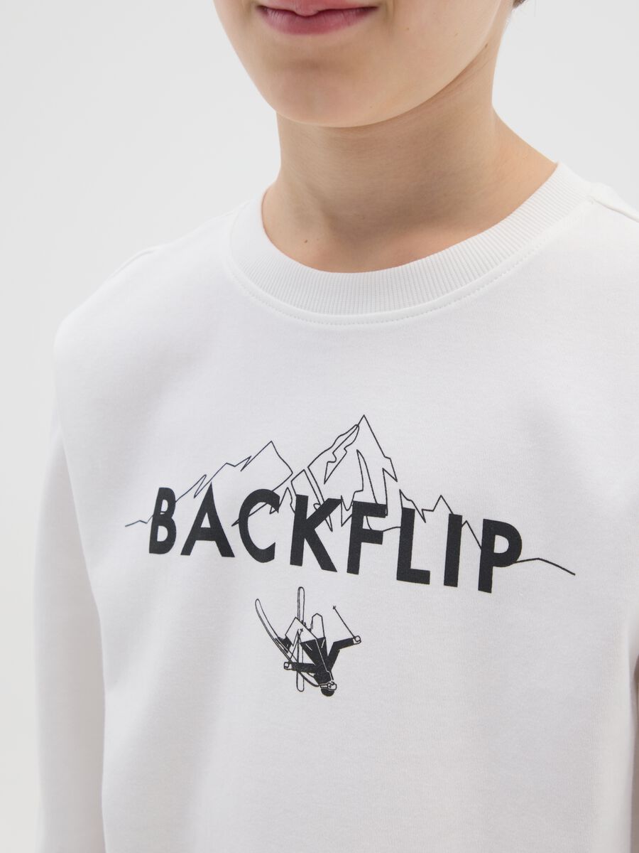 Maglia bianca a maniche lunghe da ragazzo in puro cotone regular fit_2