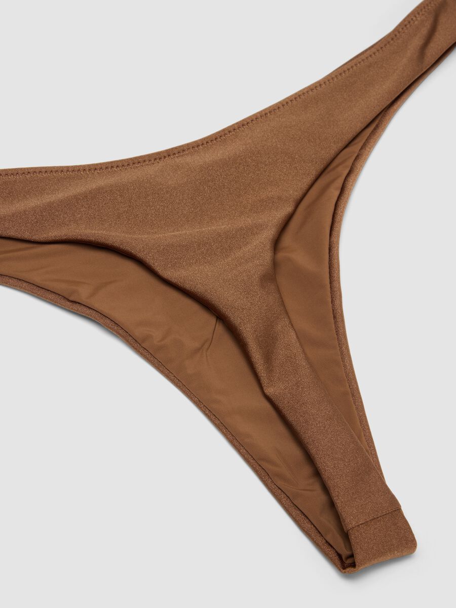 Brown Brazilian bikini briefs in stretch fabric_5