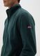 Green regular fit fleece sweatshirt with zip_3