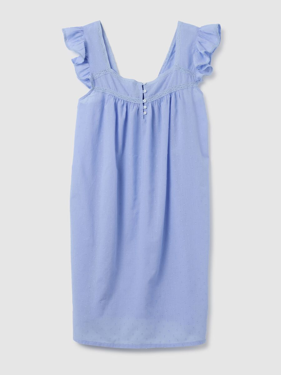Vestito da donna in puro cotone azzurro con balze_4