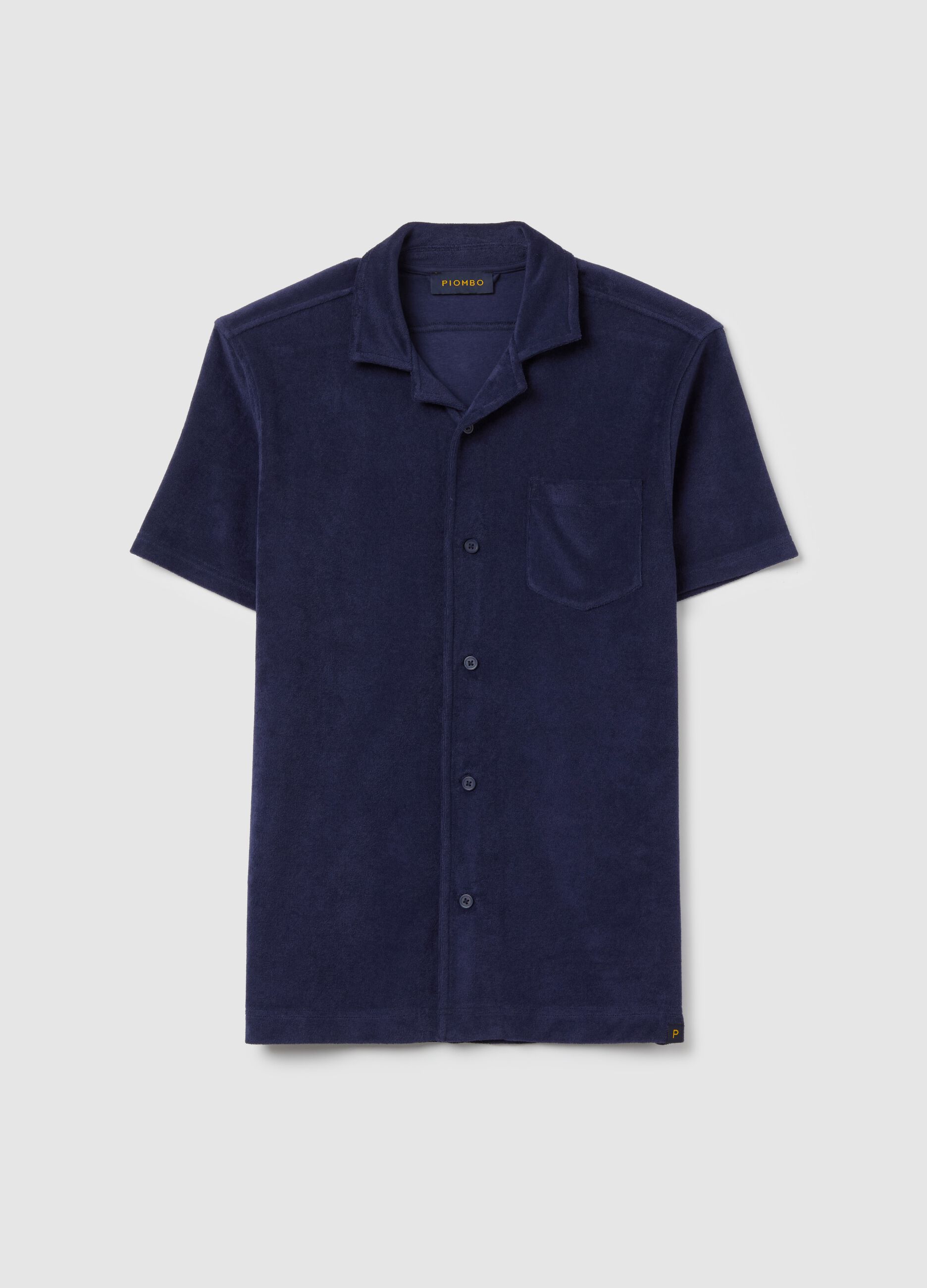 Polo shirt in chenille with pocket
