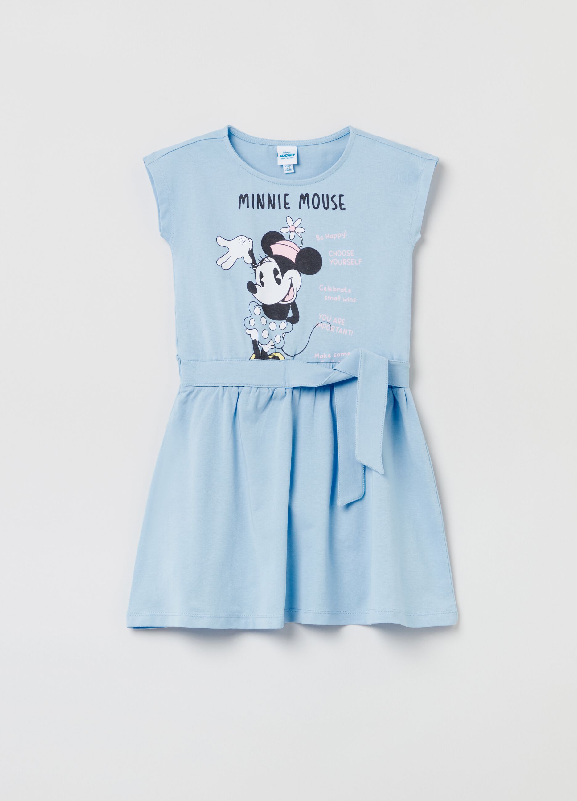 Cotton dress with Disney Minnie Mouse print