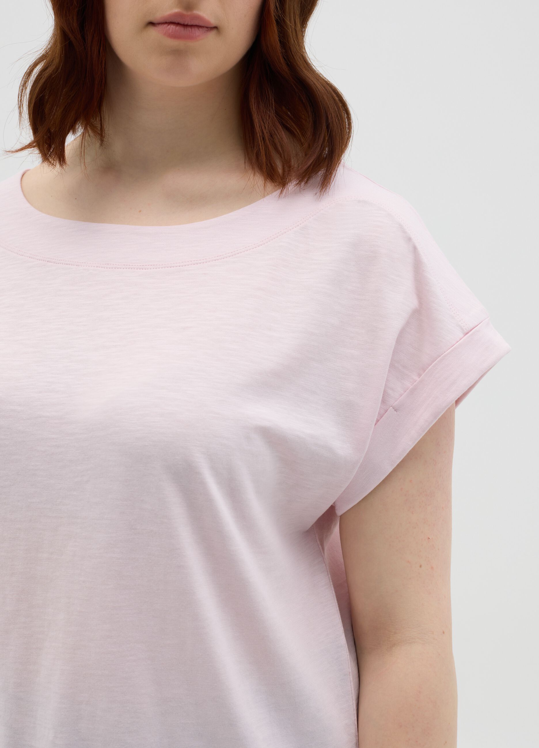 T-shirt in slub jersey Curvy