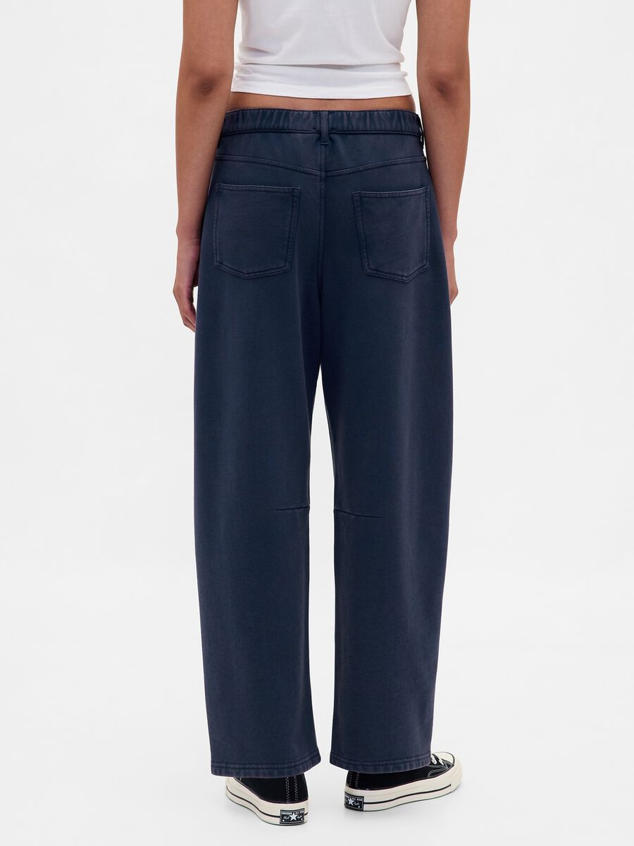 Pantaloni in misto cotone a gamba larga_2