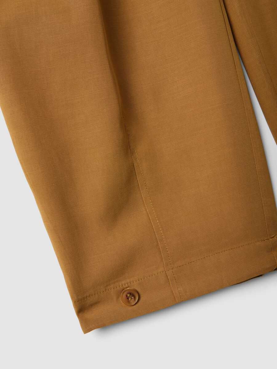 Pantaloni in misto lyocell e cotone marroni slouchy fit_5