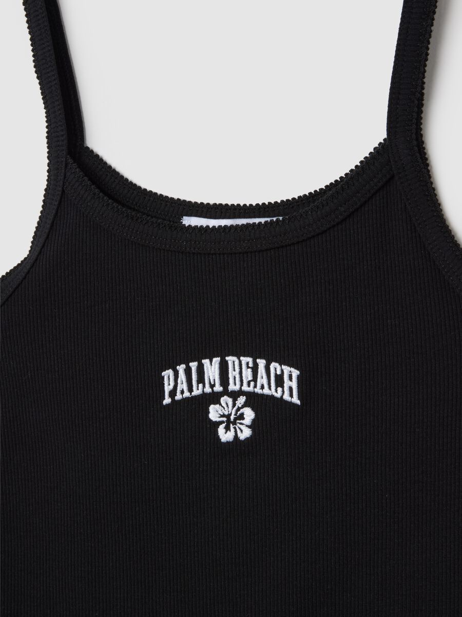 Women's Black Cotton Top with Regular Fit_1