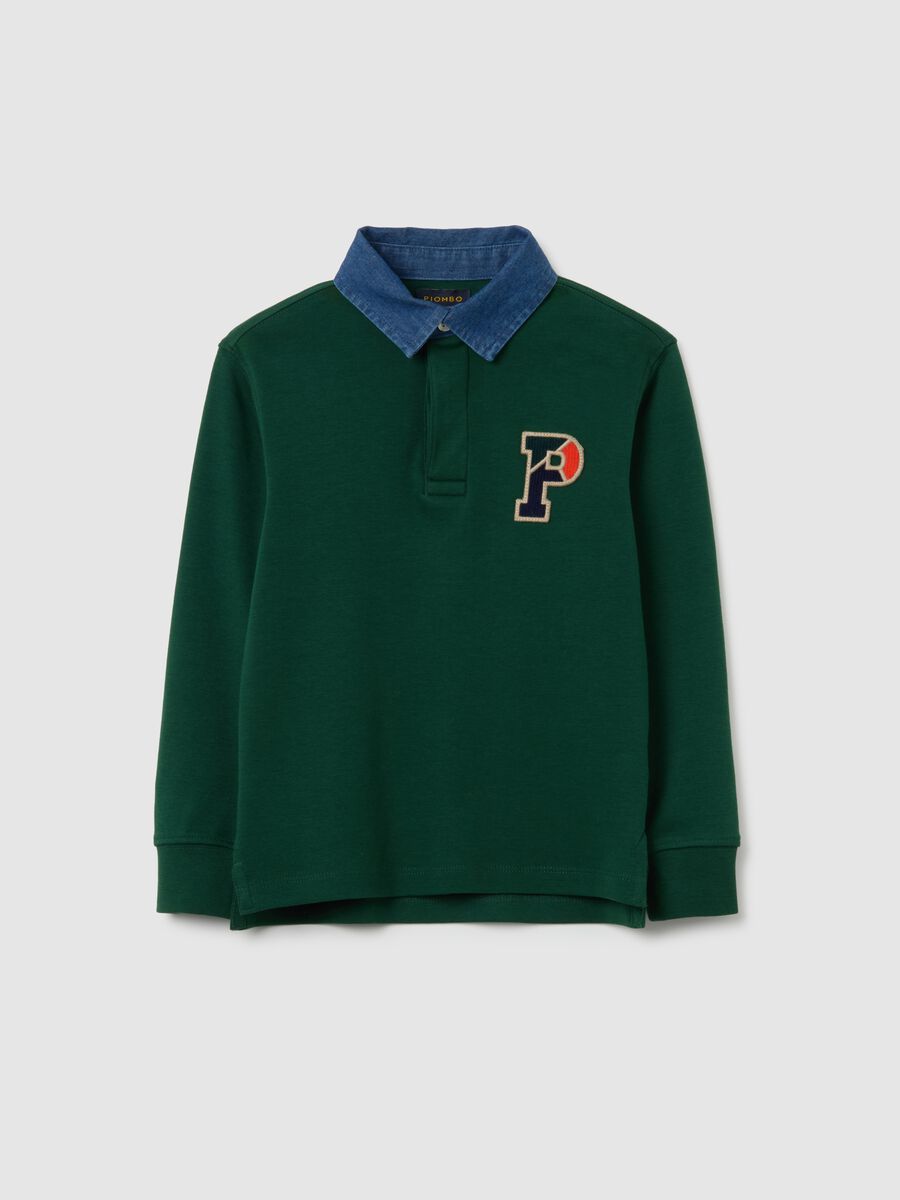 Green pure cotton regular fit kids polo_3