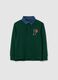 Green pure cotton regular fit kids polo_3