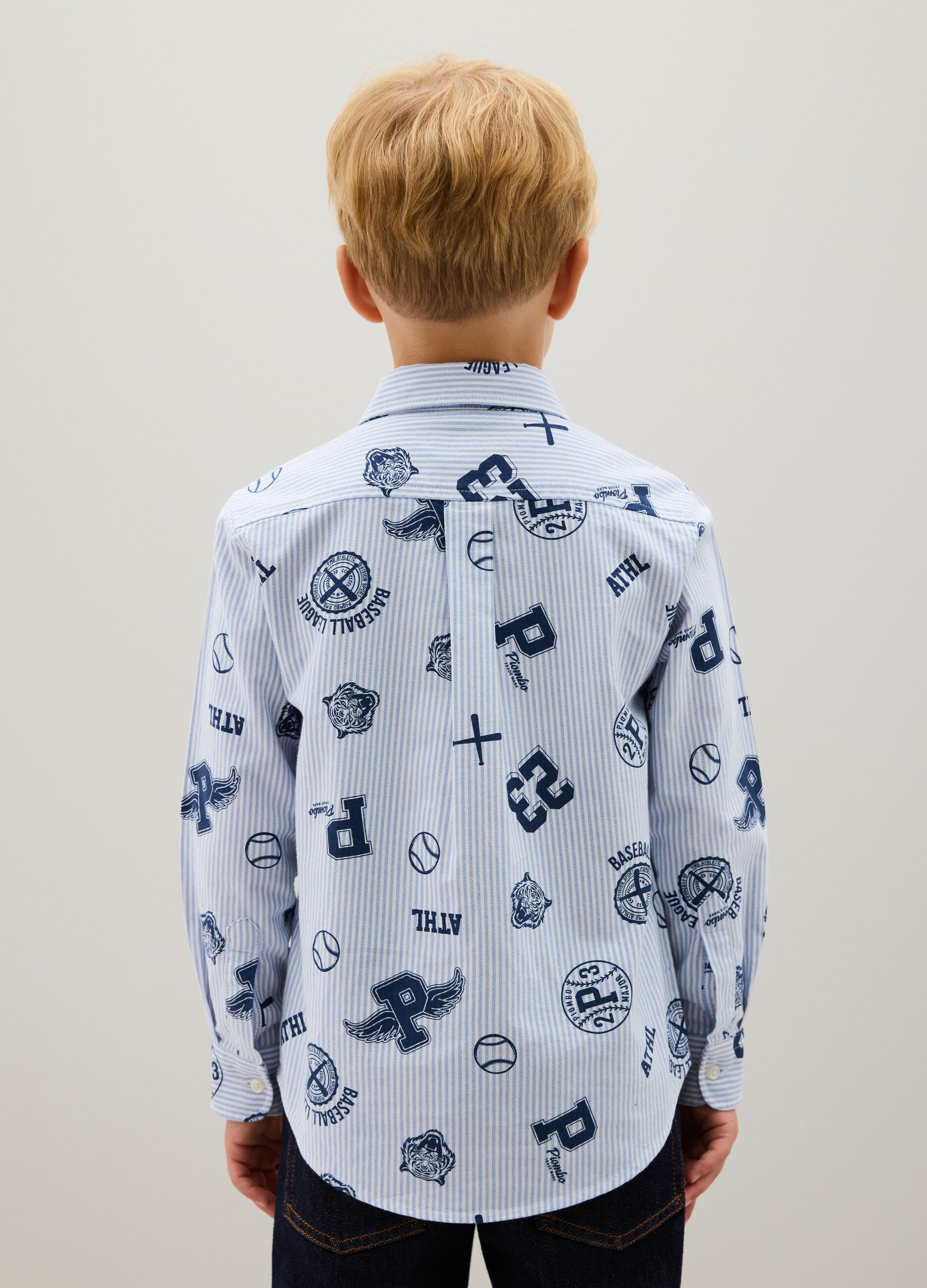 Multicolour regular fit pure cotton child's shirt