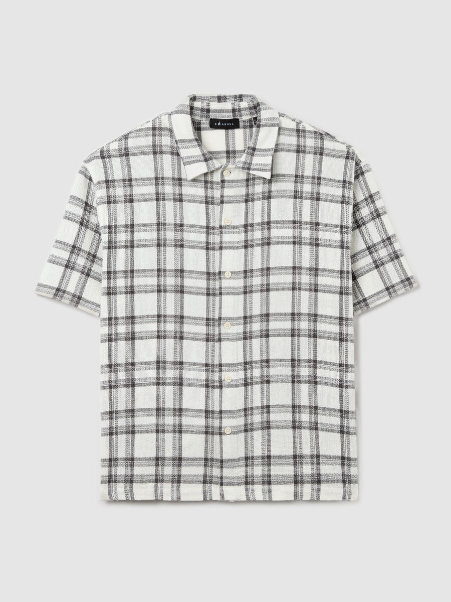 Short-sleeved shirt in cotton with check pattern_4