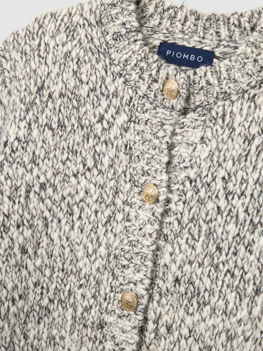 Grey regular fit button cardigan_5