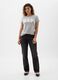 T-shirt grigio chiaro in puro cotone con logo GAP_1