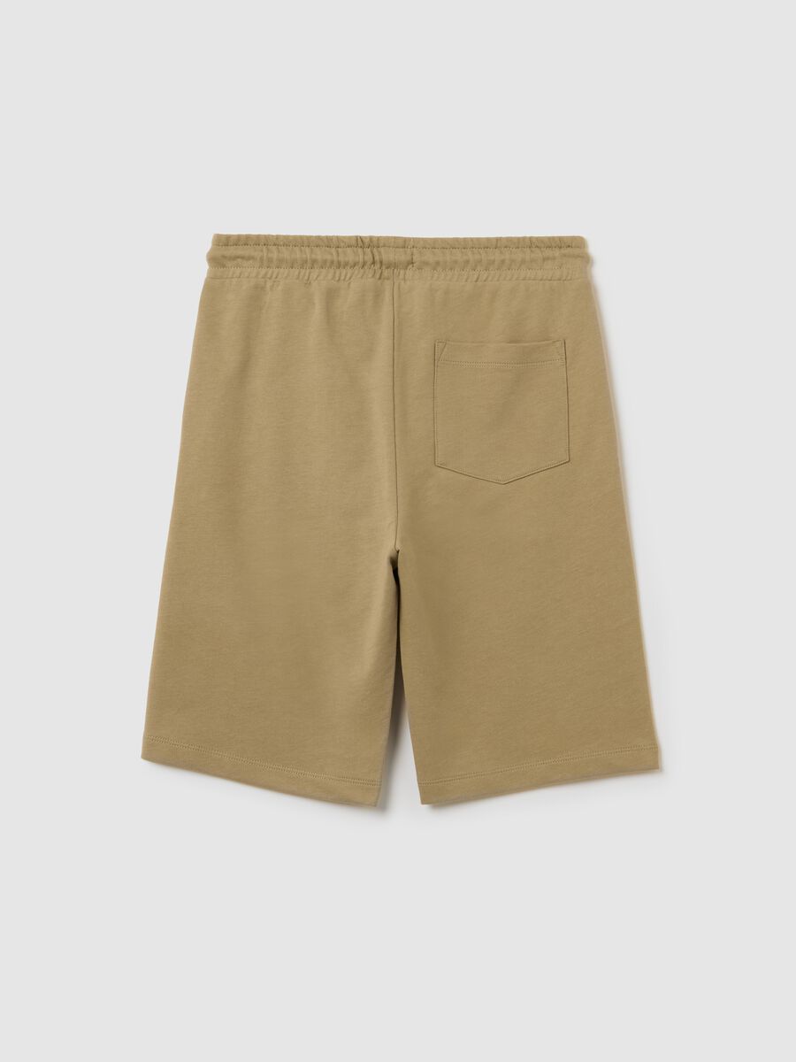 Beige pure cotton shorts for OVS Kids_4