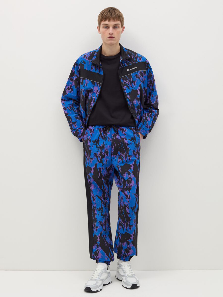 B.ANGEL X THE SEA BEYOND tie-dye joggers with drawstring_0