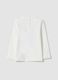 White stretch organic cotton T-shirt with Minnie embroidery_1