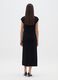 Deep V Black Long Dress Slim Fit_3