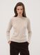 Beige pure cotton crew-neck T-shirt_2