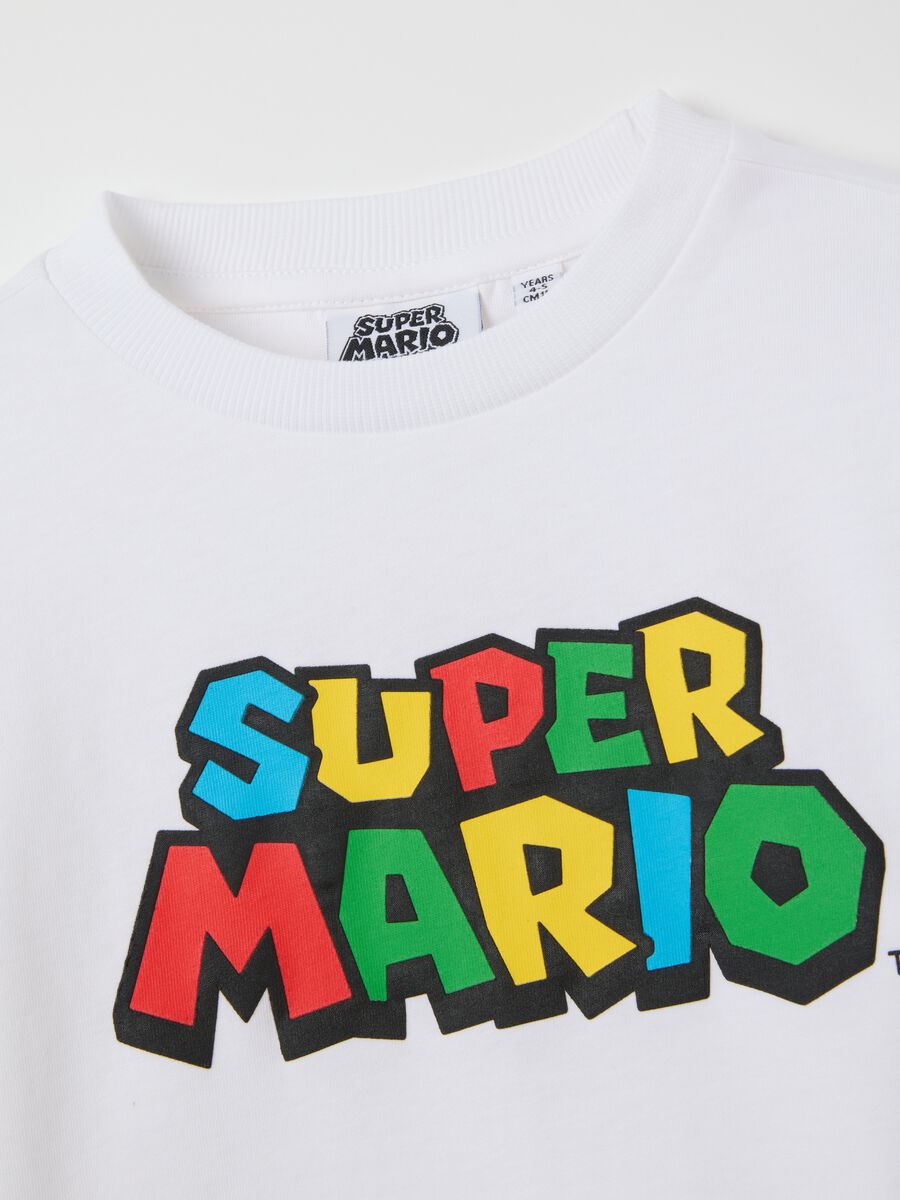 White pure cotton child's T-shirt, regular fit with characters_3