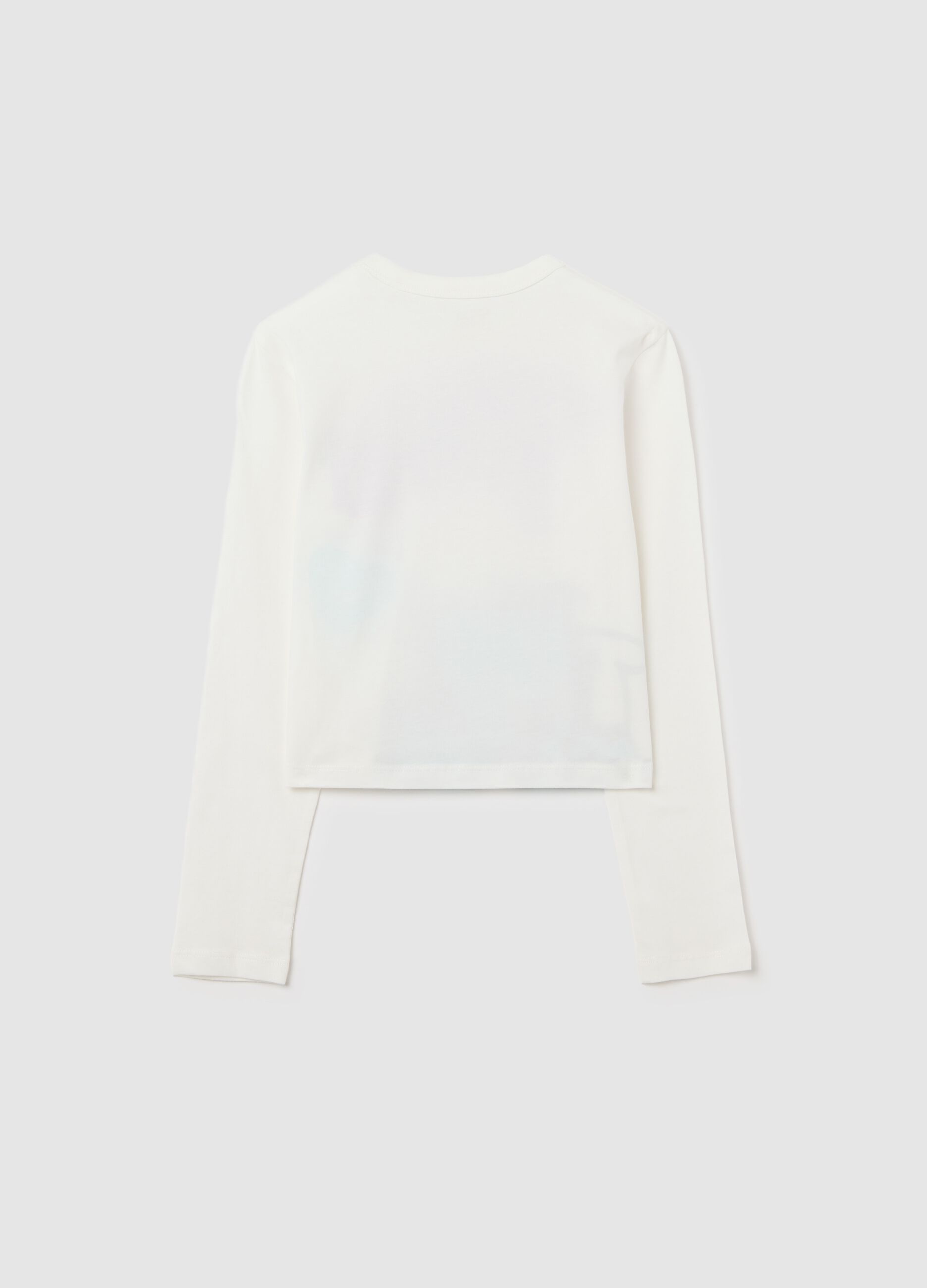 Long-sleeved T-shirt with graffiti print