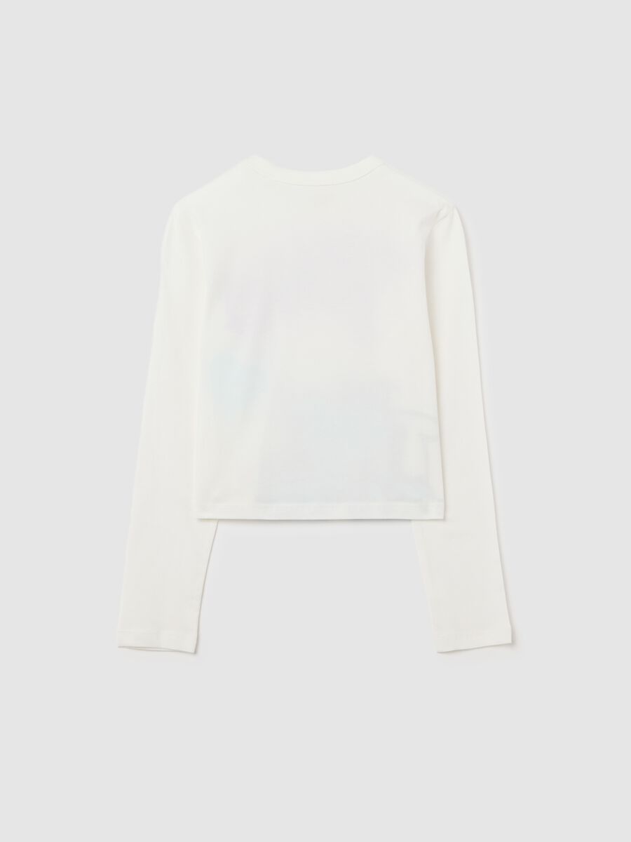 Long-sleeved T-shirt with graffiti print_4
