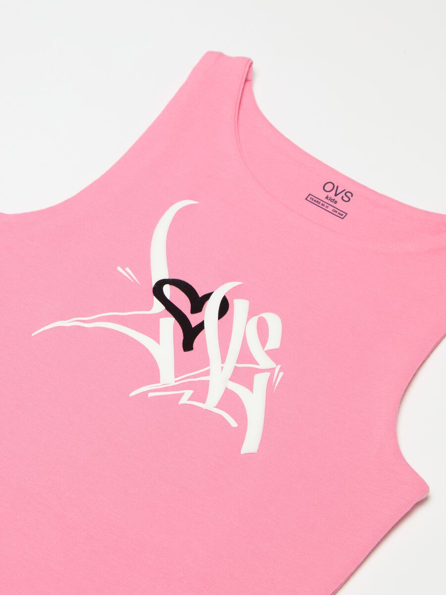 Tank top con stampa lettering_2