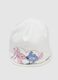 White cotton girl's hat with heart_1